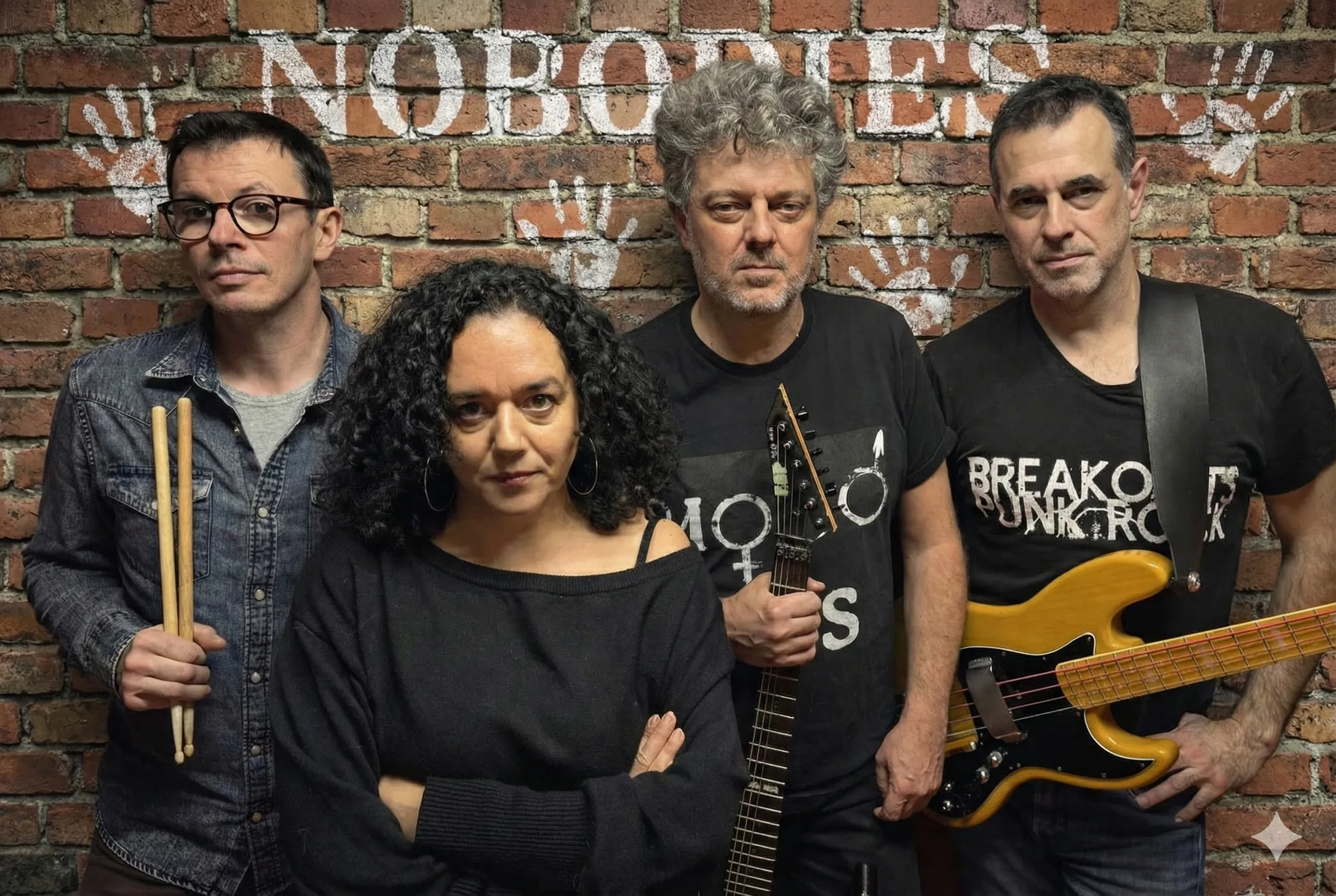 Nobodies, groupe de reprises rock, en concert